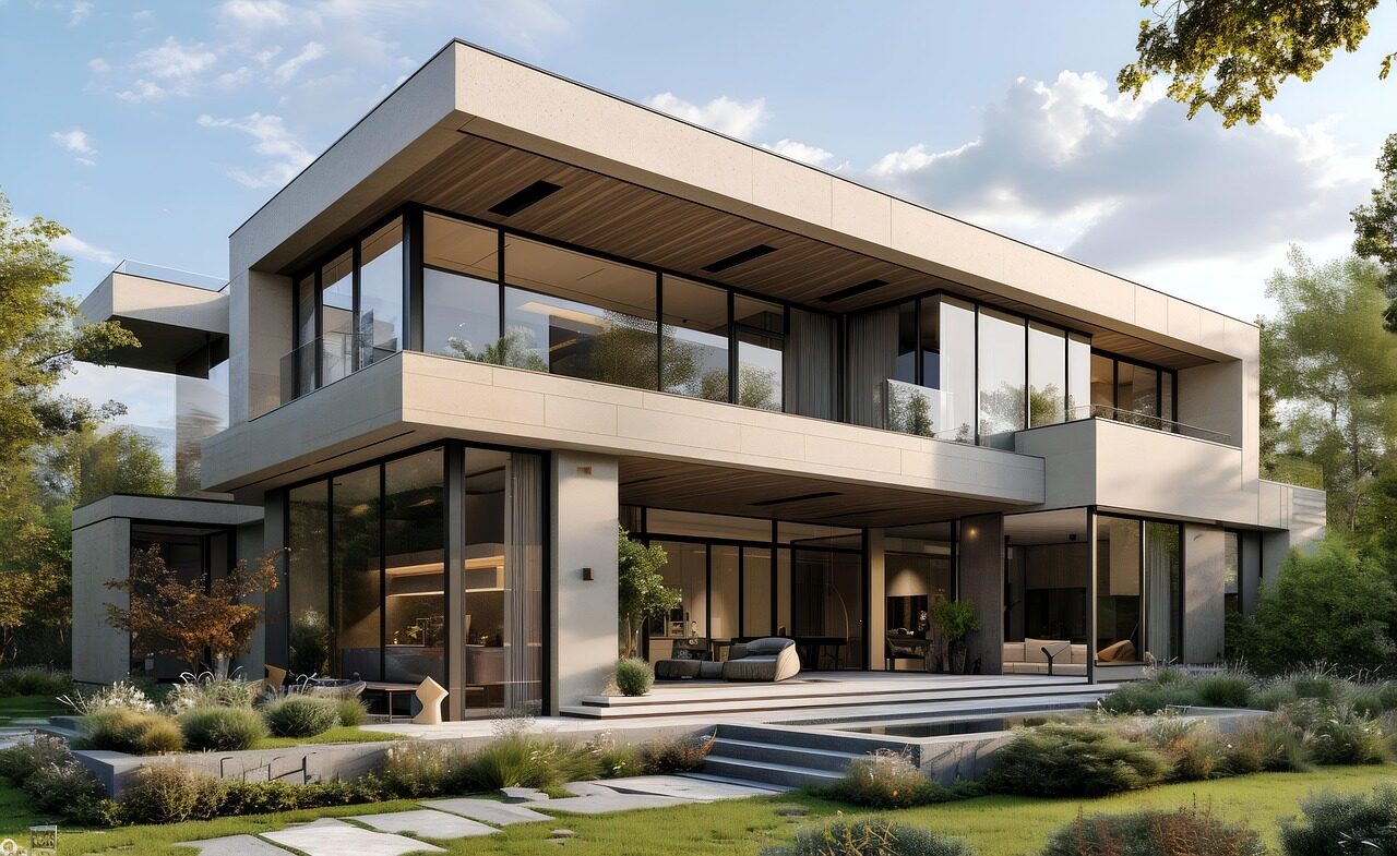 beautiful, house, modern, nature, rural landscape, countryside, home design, garden, scenic, architecture