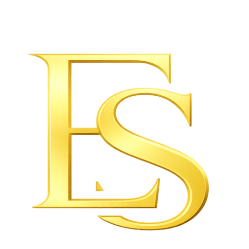 A letter E woven into an S forming a logo